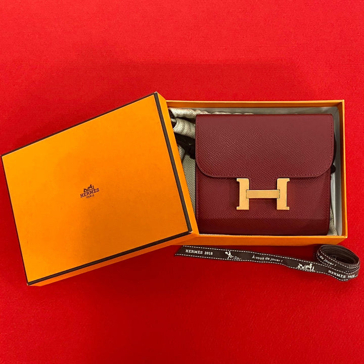 Bifold wallet Hermes Constance compact