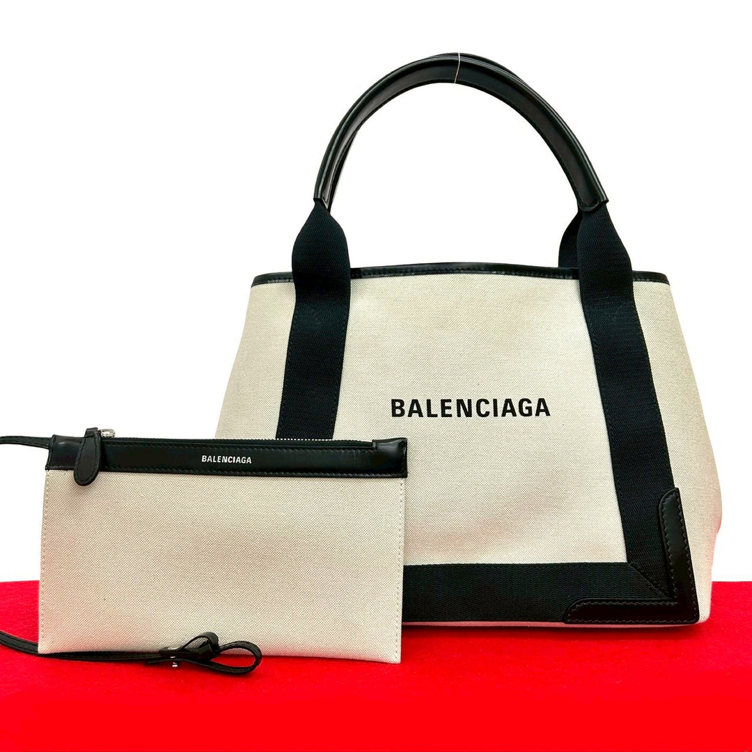 トートバッグ バレンシアガ ネイビーカバス S