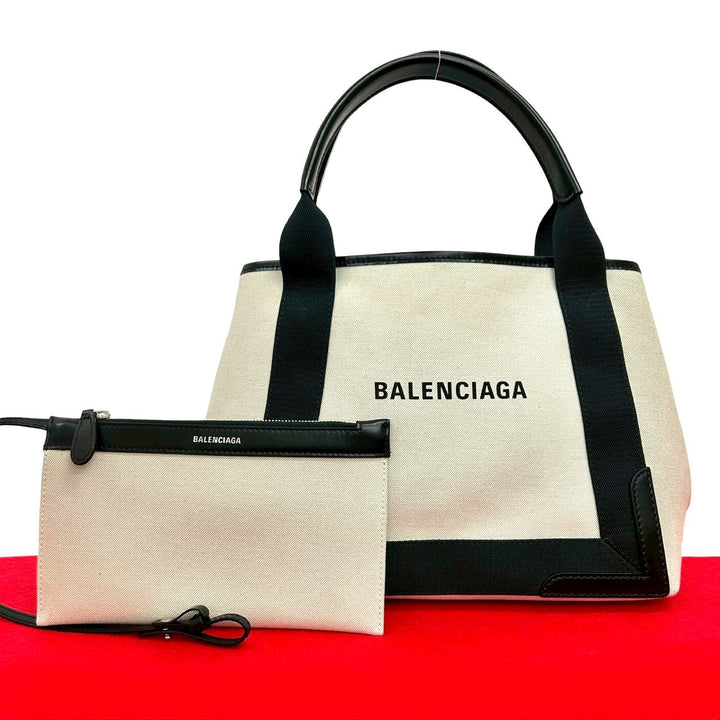 トートバッグ バレンシアガ ネイビーカバス S