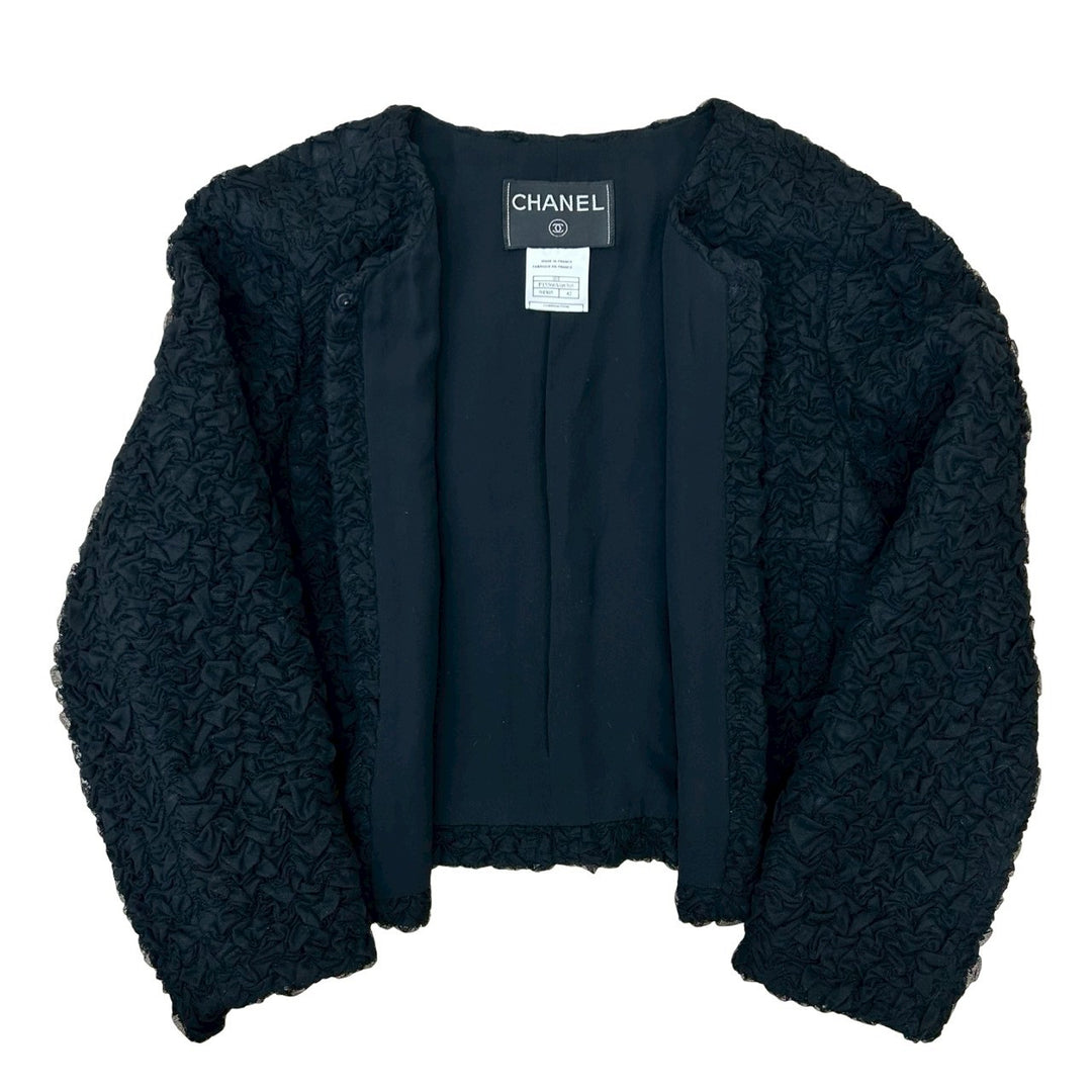 collarless jacket chanel