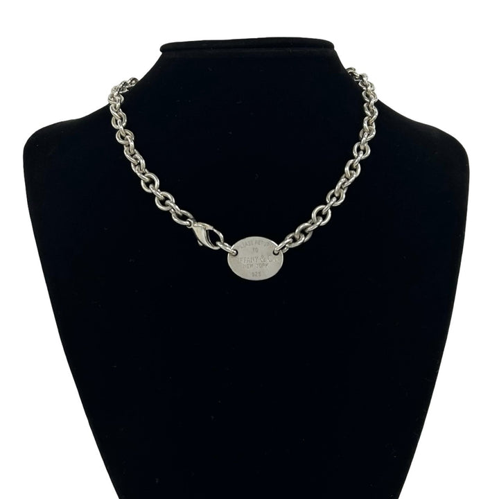 Necklace Tiffany Return Toe Oval Tag Necklace