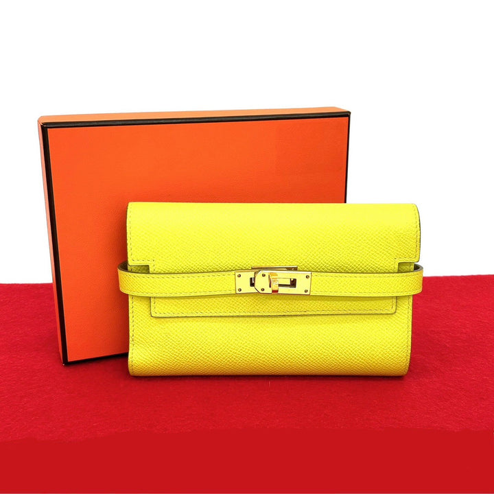 雙折皮夾 Hermes Kelly 皮夾 緊湊型