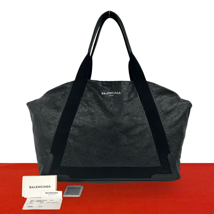 Tote bag Balenciaga navy cabas M
