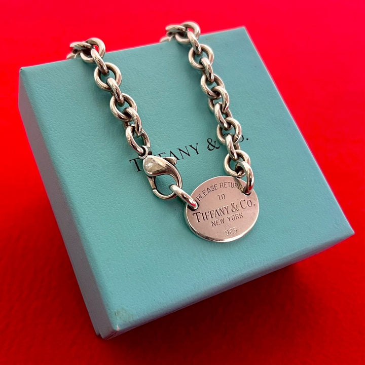 necklace tiffany return toe oval