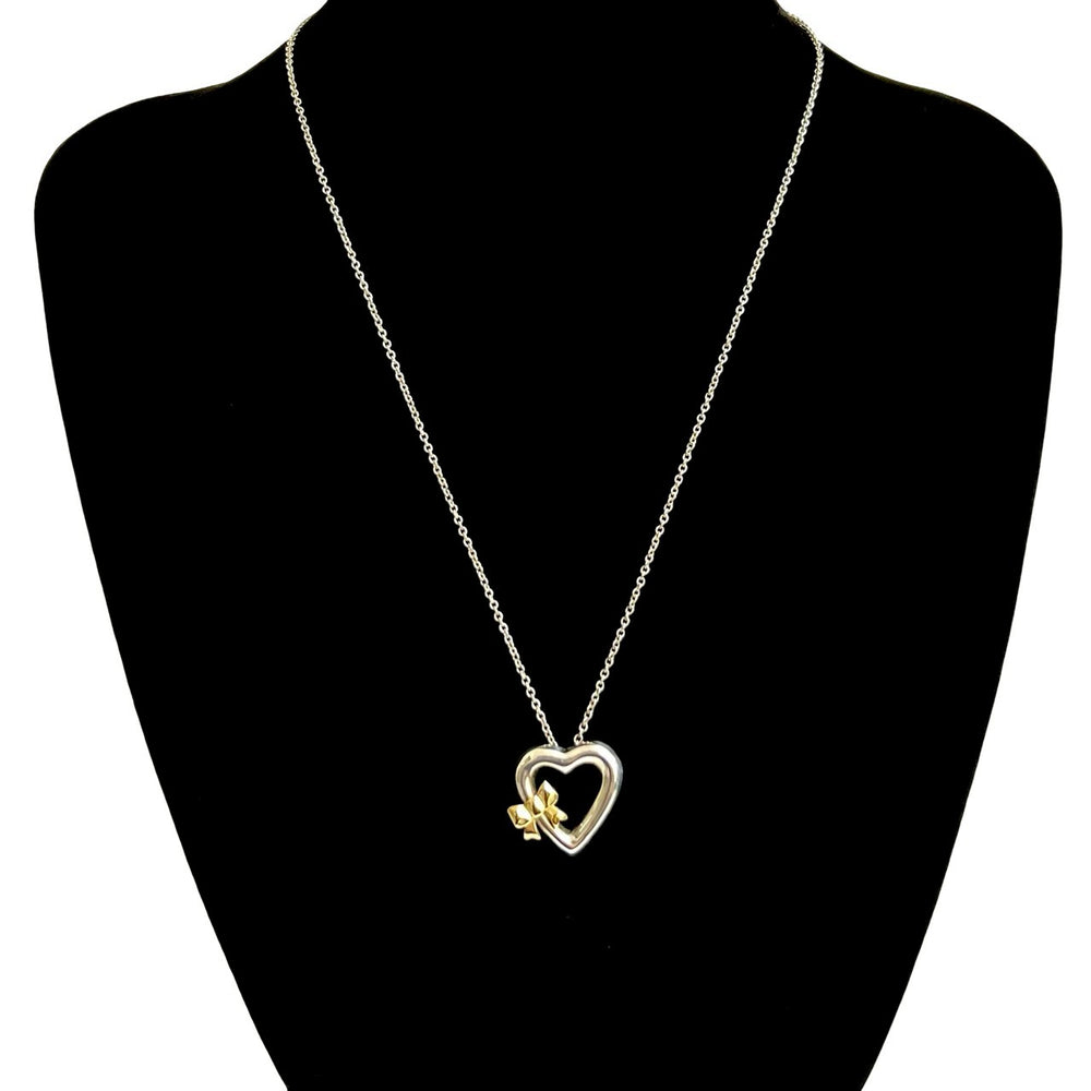 Necklace Tiffany Heart & Ribbon