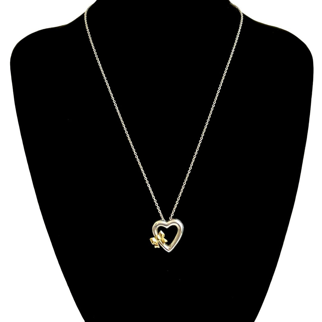 Necklace Tiffany Heart & Ribbon