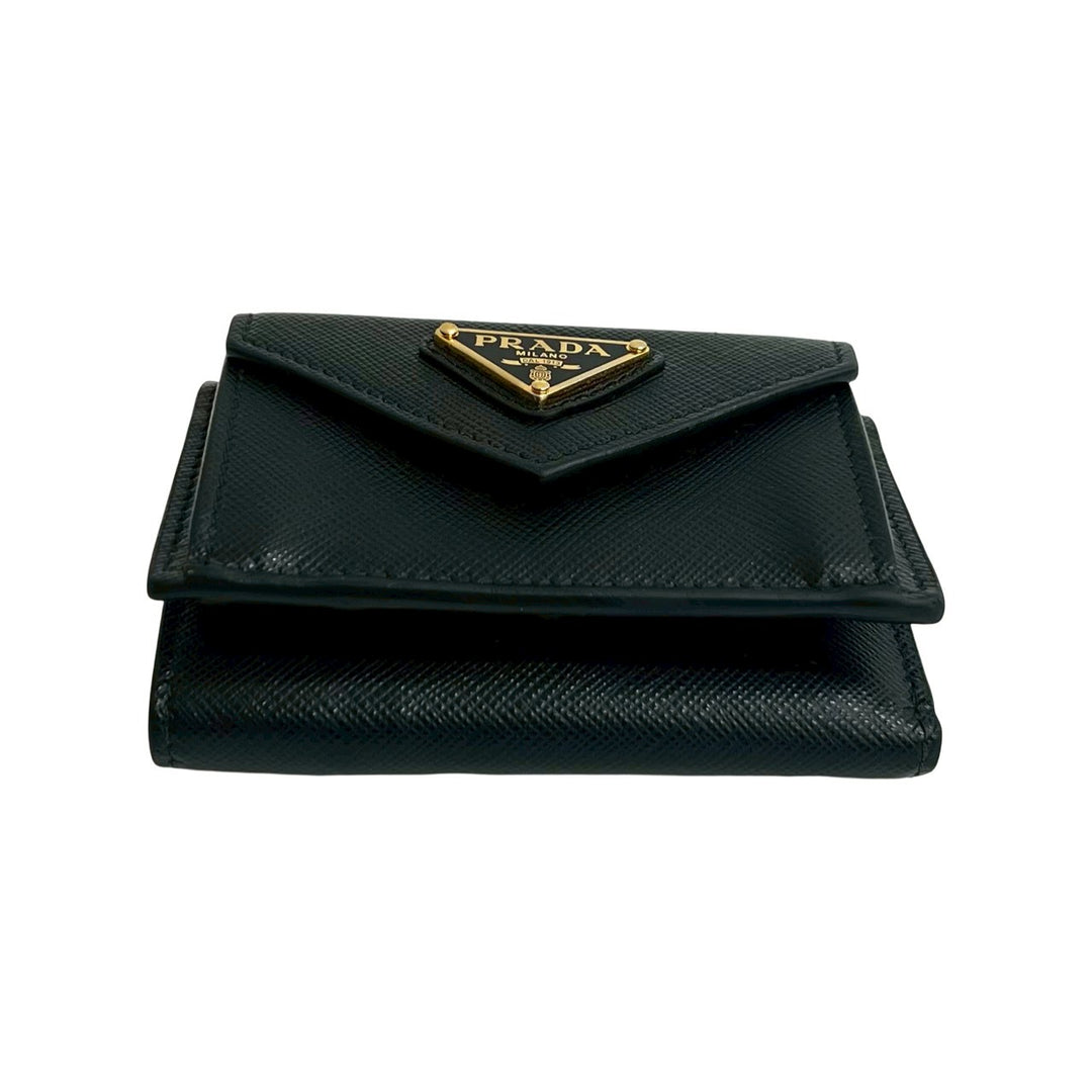 trifold wallet prada