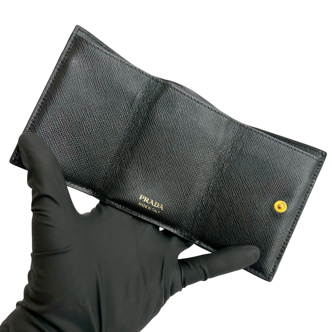 trifold wallet prada