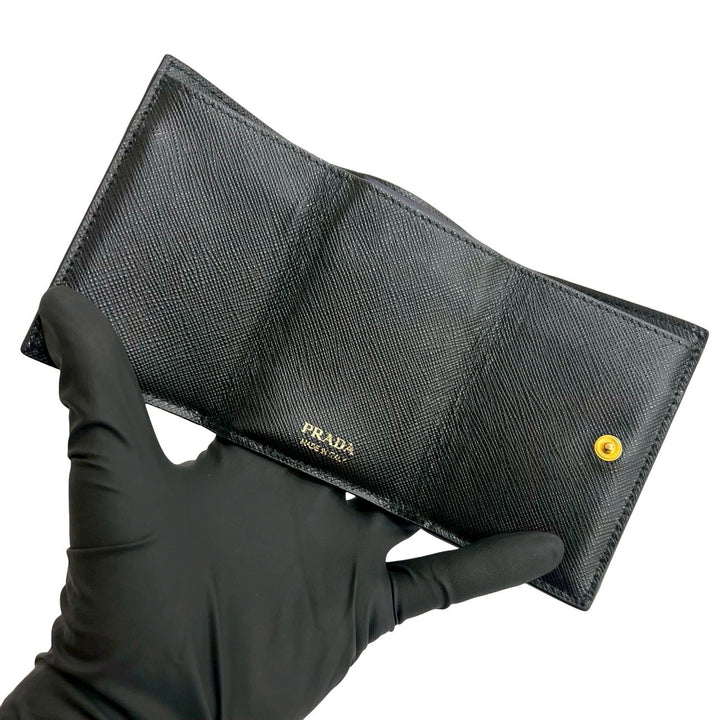 trifold wallet prada