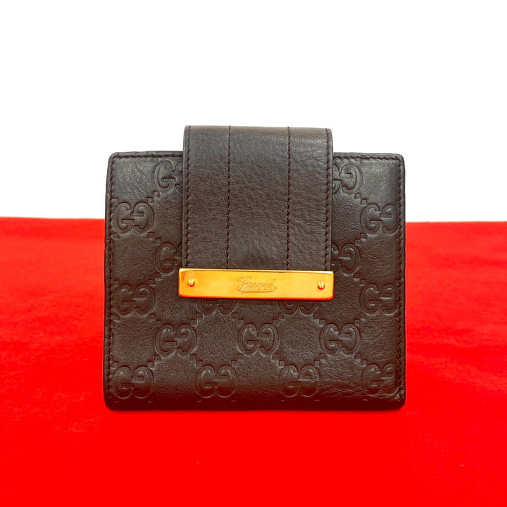 二つ折り財布 グッチ シマ