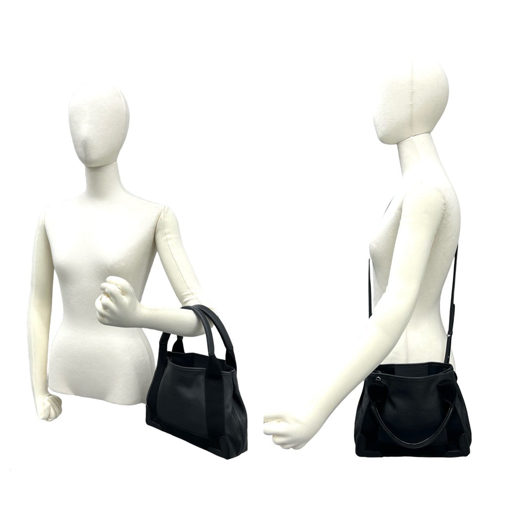 Shoulder bag Balenciaga navy cabas XS