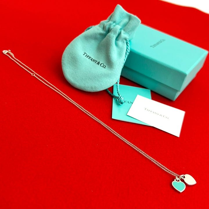 項鍊 Tiffany Return Toe 迷你雙心型吊牌