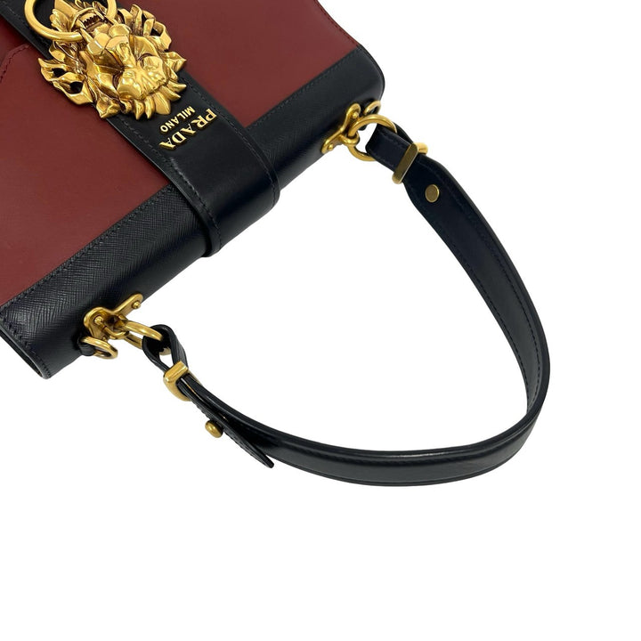 shoulder bag prada cahier lion head