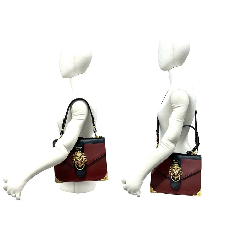 shoulder bag prada cahier lion head