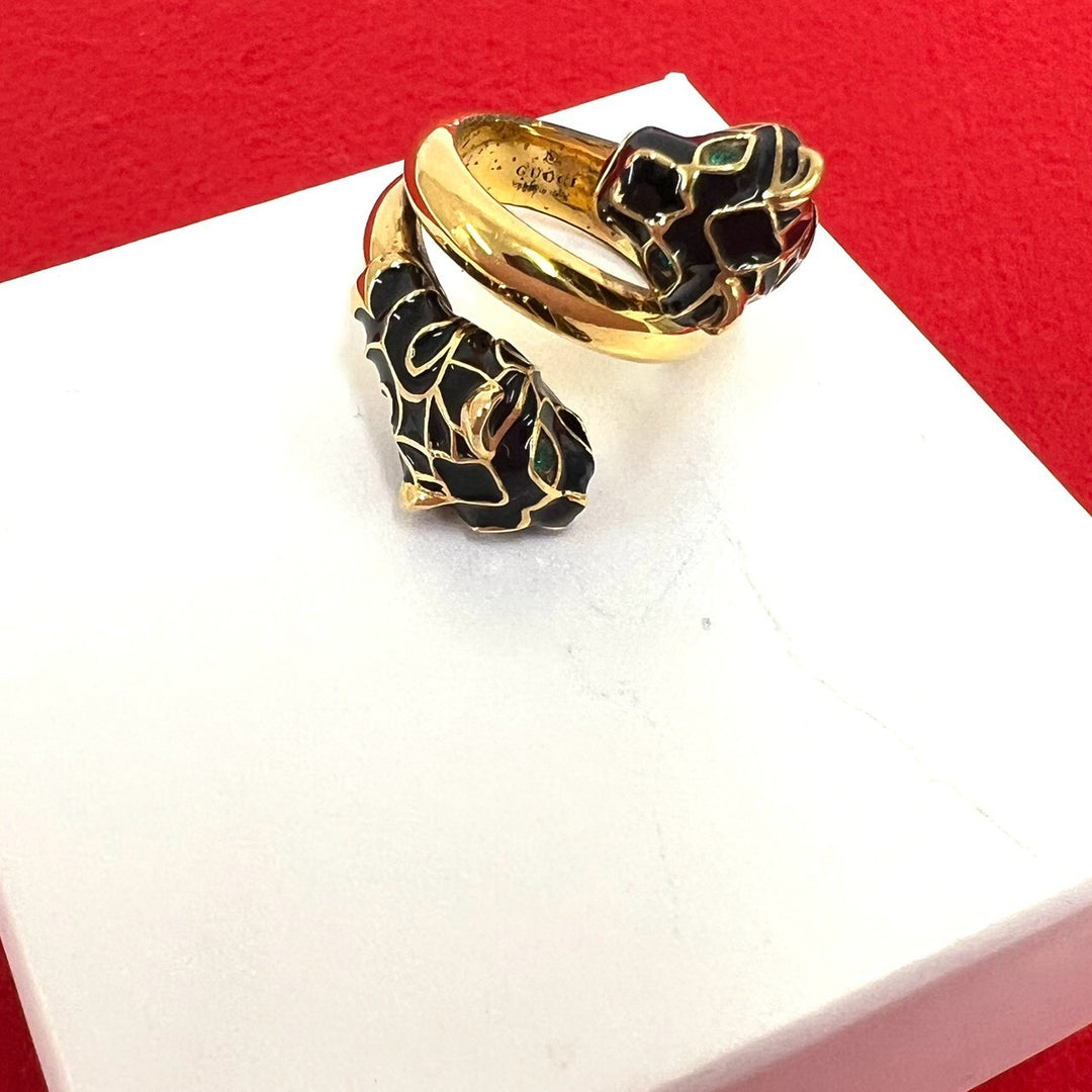 リング・指輪 グッチ ダブル タイガーヘッド リング
