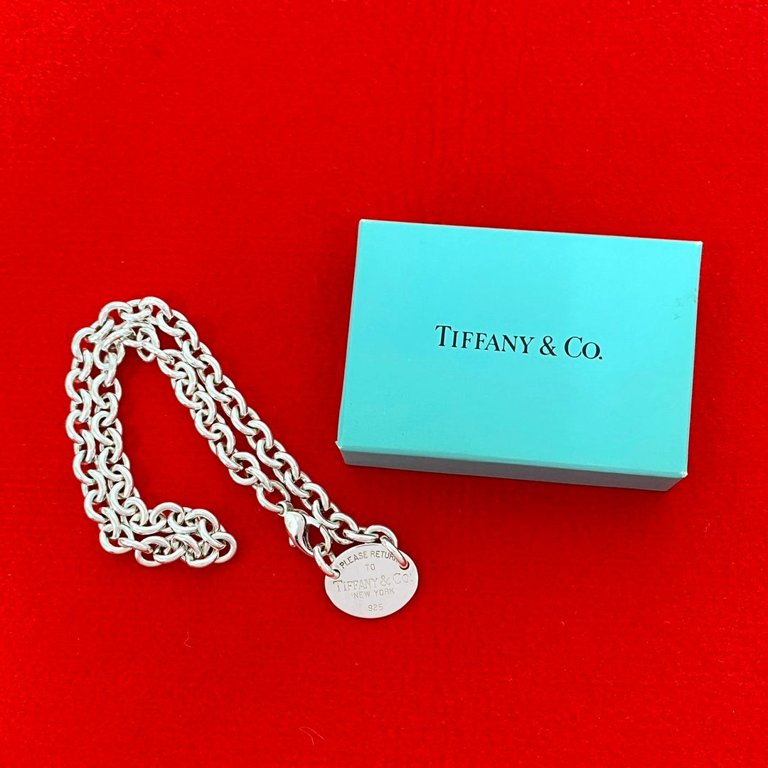 項鍊 Tiffany Return Toe 橢圓形標籤