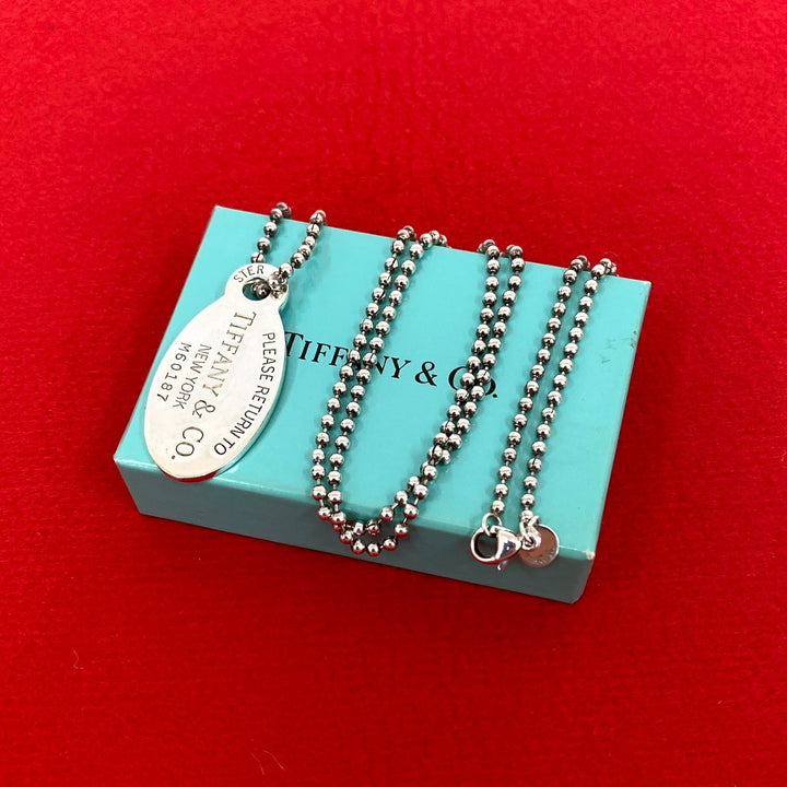 項鍊 Tiffany Return Toe 橢圓形標籤