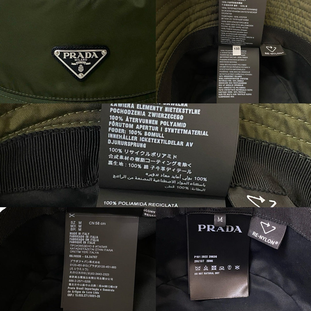 帽子 Prada 再生尼龍漁夫帽