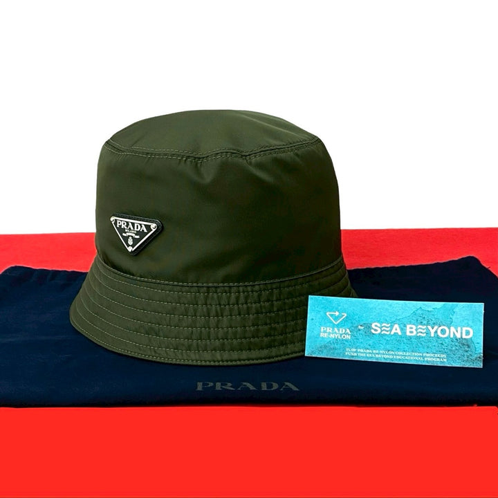 帽子 Prada 再生尼龍漁夫帽
