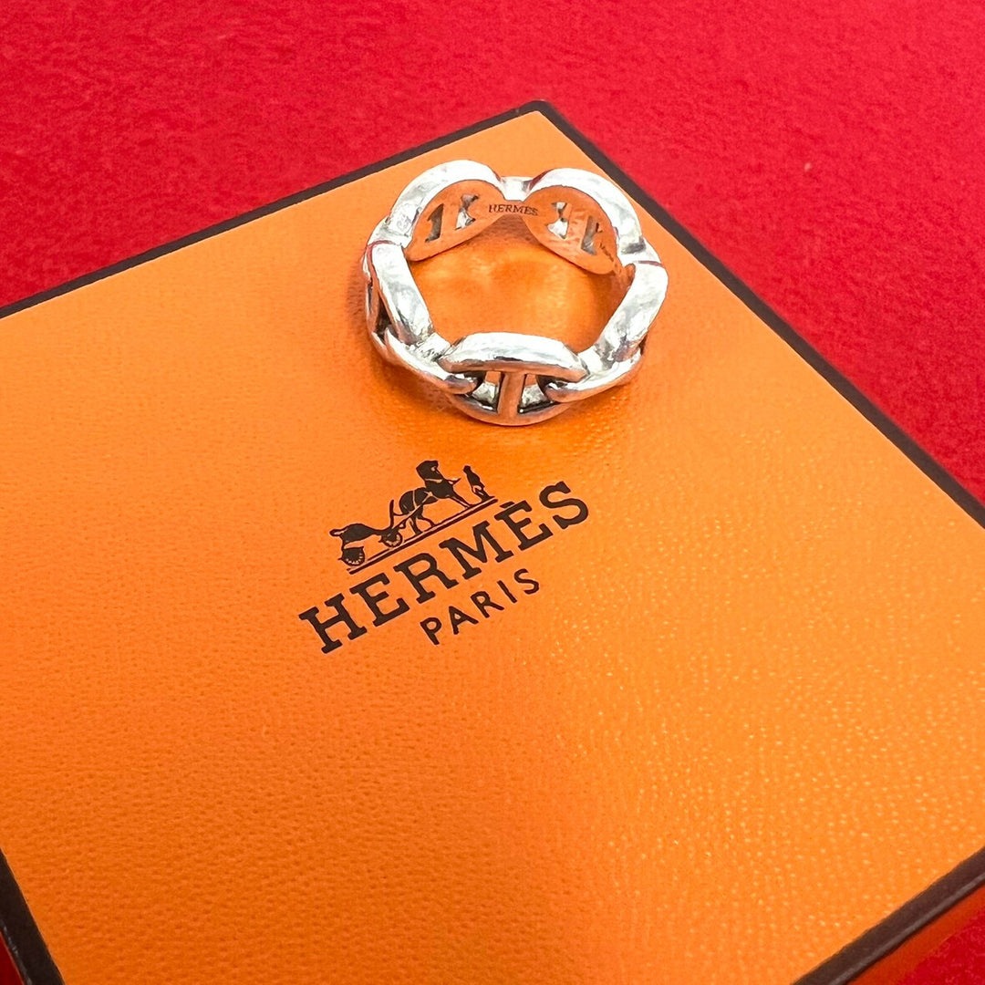 戒指/戒指 Hermes Chaine d'Ancre Enchene 戒指