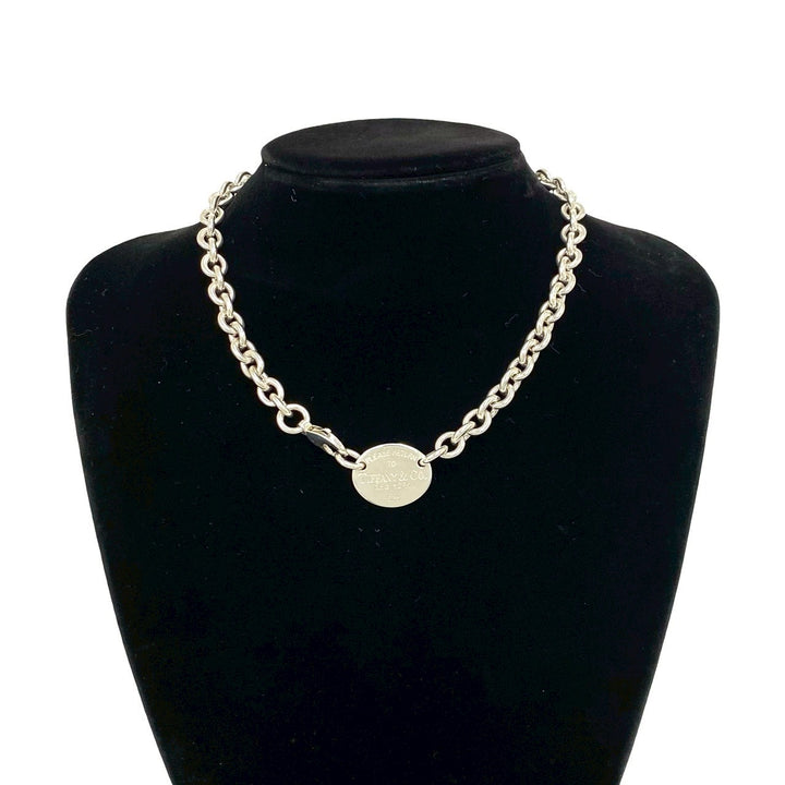 necklace tiffany return toe oval necklace