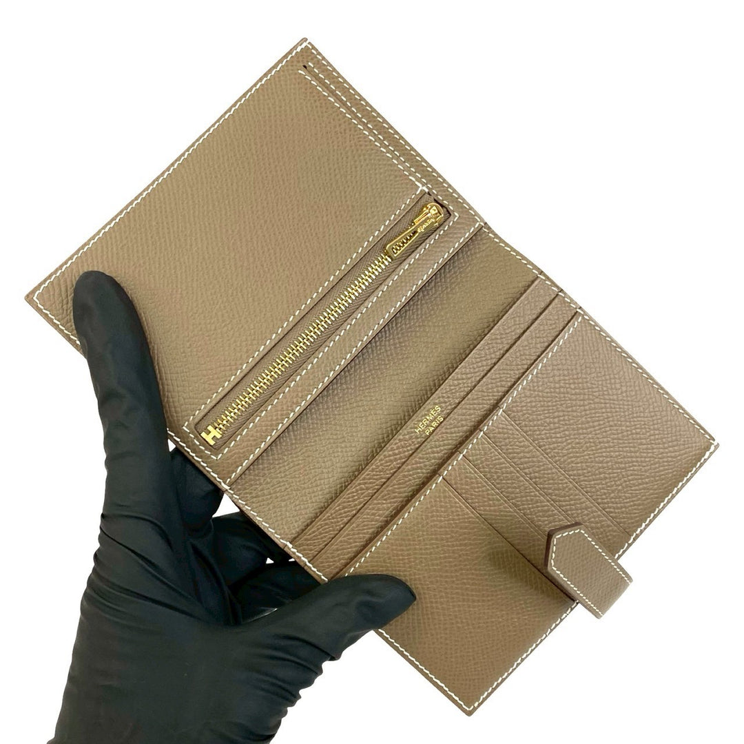 Bifold wallet Hermes Bearn compact
