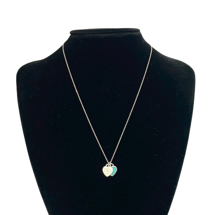 Necklace Tiffany Return Toe Tiffany Blue Double Heart