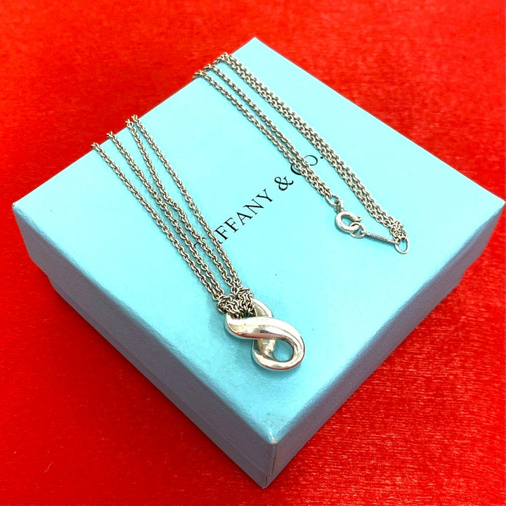 necklace tiffany infinity double chain
