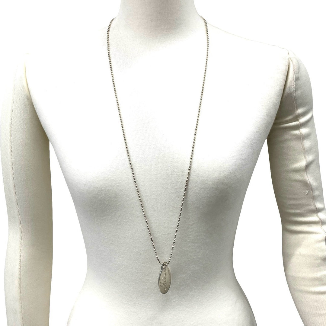 necklace tiffany oval tag necklace